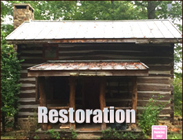 Historic Log Cabin Restoration  Morven, North Carolina