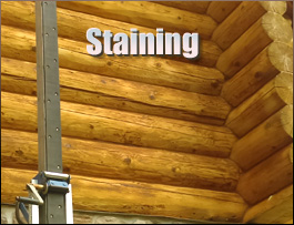  Morven, North Carolina Log Home Staining